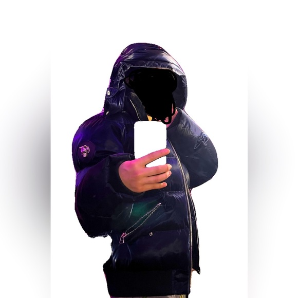 All wet Navy blue Woodpecker woods bomber jacket - Picture 6 of 7